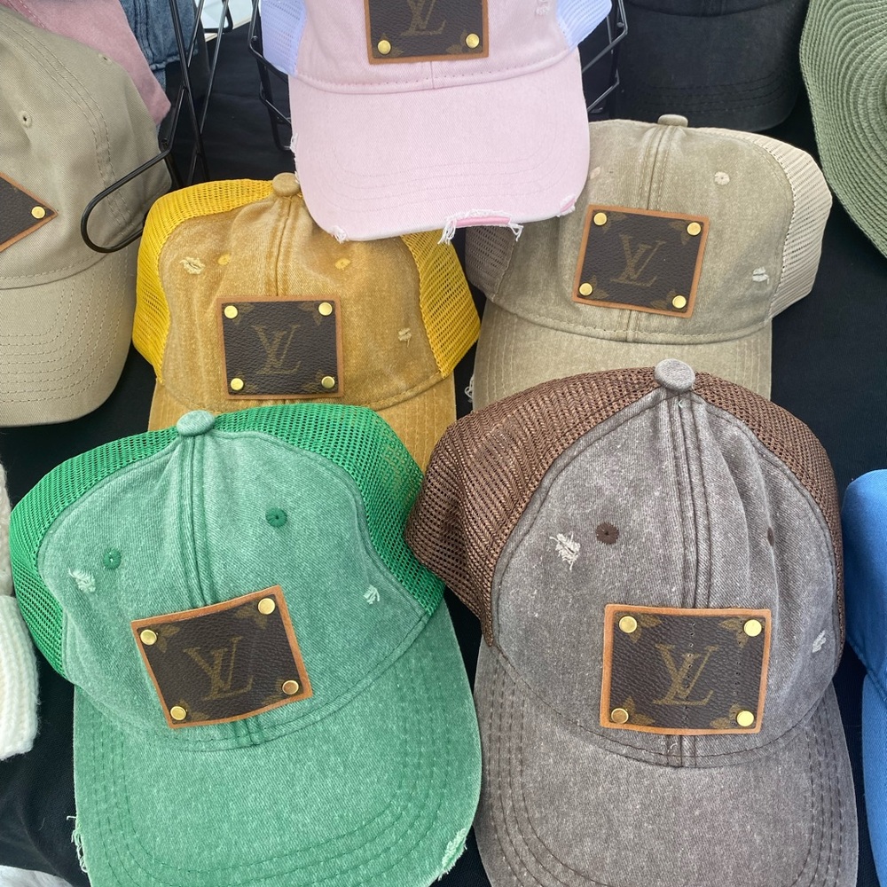 Upcycled baseball Mesh Hats.